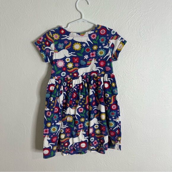 Mini Boden Multicolor Unicorn and Floral Dress size 4/5 - Picture 7 of 12